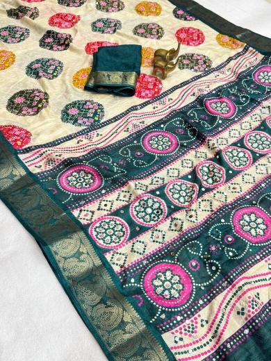 Vastrangan bandhani print surat m saree wholesale market